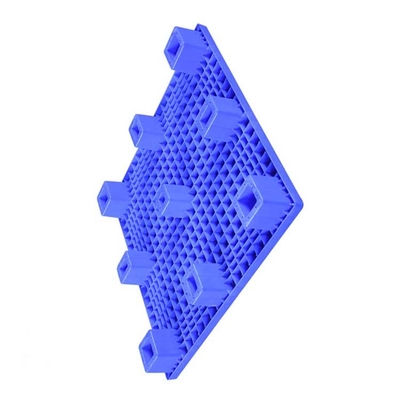 Blue HDPE PE Grid Flat Injection Mold Pallet 1000 X 1000 Mm Nestable Untuk Pabrik Makanan