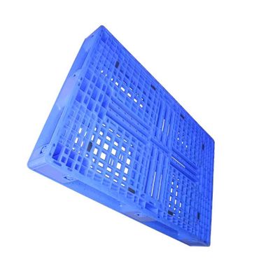 Palet Plastik PE Biru 1200 X 800 SGS Enam Pelari Tahan Korosi