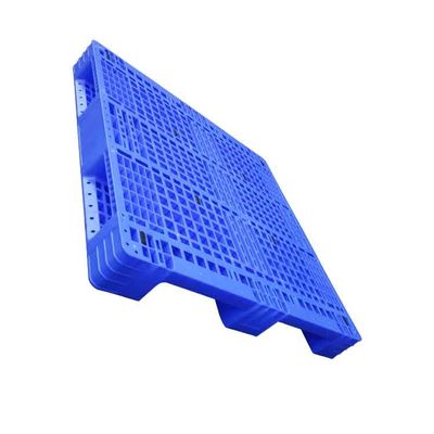 Pallet Plastik Datar Beban Statis Biru Disesuaikan 1200x1200 HDPE