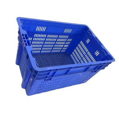 600 * 400mm Peti Plastik Sayuran Dapat ditumpuk 2000g Basis Bawah Kokoh