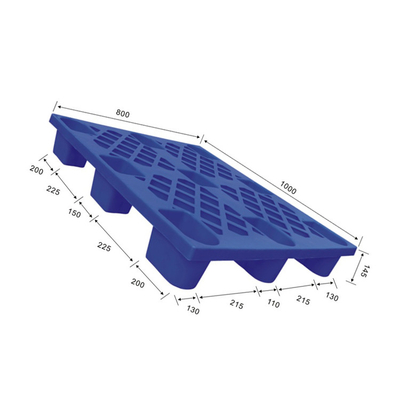 1000x800 Gudang Pallet Plastik Penanganan Ergonomis HDPE Open Deck Pallet
