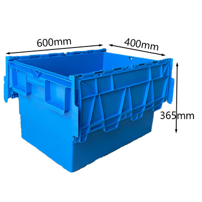 600x400x365mm Kotak Pindah Plastik Gudang Memuat Peti Plastik HDPE 50Kg
