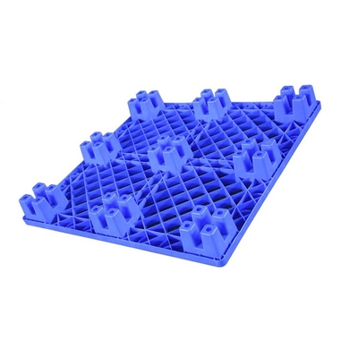 Palet Plastik Nestable HDPE Biru 1100 X 1100 600Kg Beban Dinamis Untuk Medis