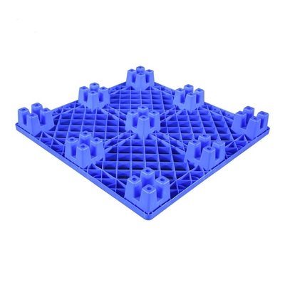 Palet Plastik Nestable HDPE Biru 1100 X 1100 600Kg Beban Dinamis Untuk Medis