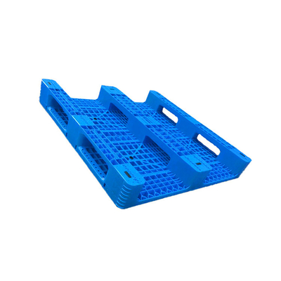 1100 X 1100 Blue HDPE Rackable Plastic Pallet 100% Dapat Didaur Ulang Untuk Pabrik Perangkat Medis