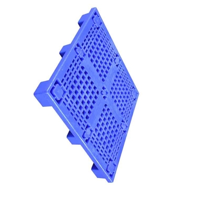 Pabrik Makanan Palet Plastik Datar 1000 X 1000 X 140 Blue HDPE 0.6T Load