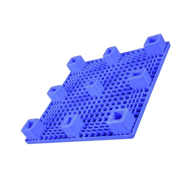 Blue HDPE PE Grid Flat Injection Mold Pallet 1000 X 1000 Mm Nestable Untuk Pabrik Makanan