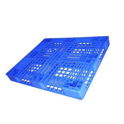 Palet Plastik HDPE Permukaan Grid Tahan Korosi Biru 1200 * 1000mm