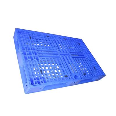 Palet Plastik Biru Polietilena Euro 1200 X 800 Tahan Lama Tiga Pelari