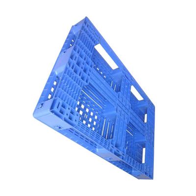 Palet Plastik PE Biru 1200 X 800 SGS Enam Pelari Tahan Korosi