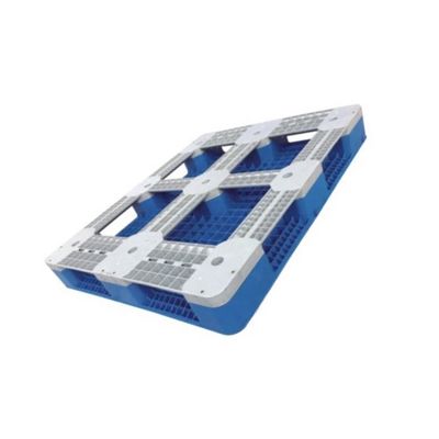 Pallet Plastik Industri HDPE Biru 120 * 100cm Vented Top