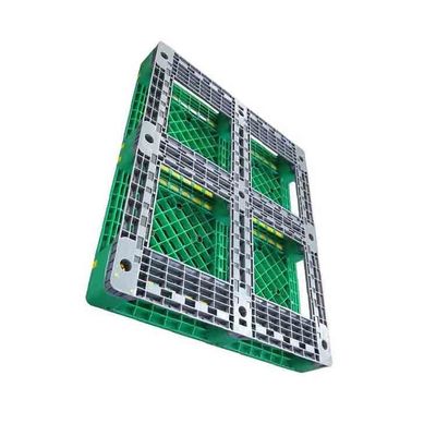 Palet Plastik Hijau Polypropylene 1200 * 1000mm Untuk Penyimpanan
