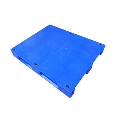 Palet Plastik HDPE Datar ISO9001 100% Dapat Didaur Ulang Dengan Struktur Penguatan