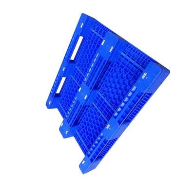 Palet Plastik Ekonomi Beban Statis Biru 6T Palet Plastik Biru 120 X 100cm