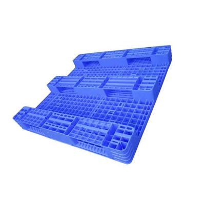 Pallet Plastik Datar Beban Statis Biru Disesuaikan 1200x1200 HDPE