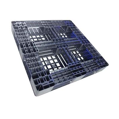 Palet Plastik Higienis Hitam PE Rackable Sistem Loop Tertutup 1100 x 1100
