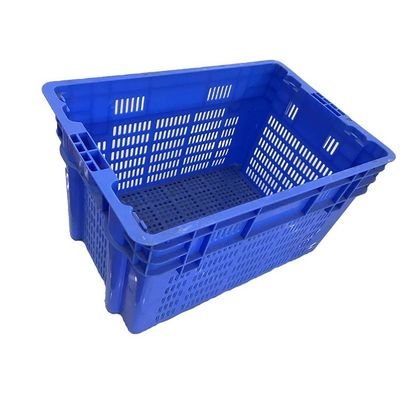 Peti Penyimpanan Buah Biru 60 * 40cm yang Dapat Ditumpuk 510x350 Ukuran Dalam
