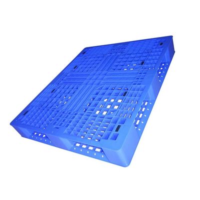 Pallet Plastik Padat HDPE Biru 1200 * 1000 Euro Style Dimensi Stabil