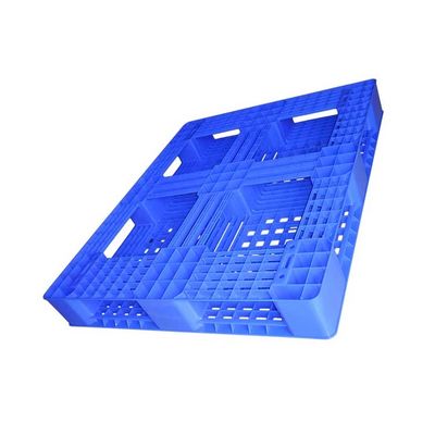 Pallet Plastik Padat HDPE Biru 1200 * 1000 Euro Style Dimensi Stabil