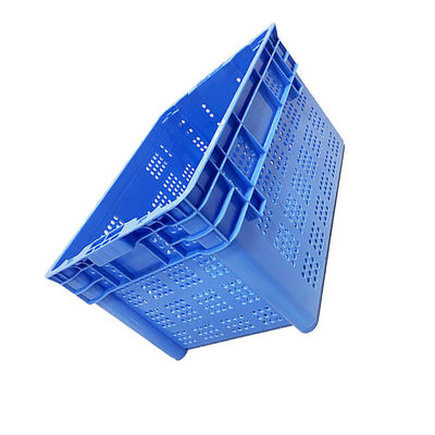 PE Nestable 23.6X15.7' Plastic Turnover Crate Ergonomis Menangani Untuk Port