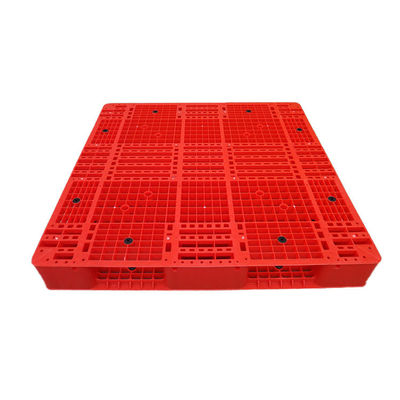 PE Hygienic 1200x1200 Pallet Plastik Stackable Merah 6000Kg Untuk Gudang