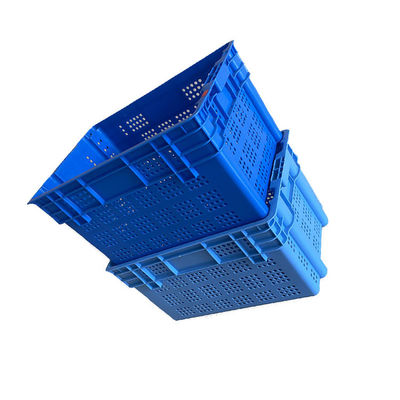 2Kg Blue HDPE Stackable Seafood Crate 600x400 Tugas Berat Untuk Pasar