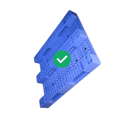 5T Load Blue Plastic Pallet 1300X1100 HDPE Rantai Transportasi Didinginkan
