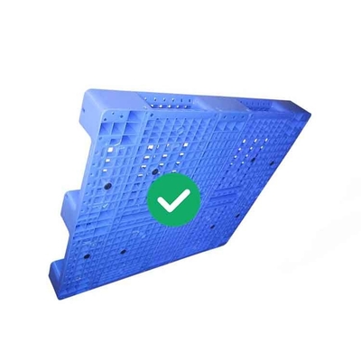 5T Load Blue Plastic Pallet 1300X1100 HDPE Rantai Transportasi Didinginkan