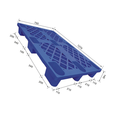 1270x750 Stackable Plastic Pallet HDPE Daur Ulang 1500Kg Statis