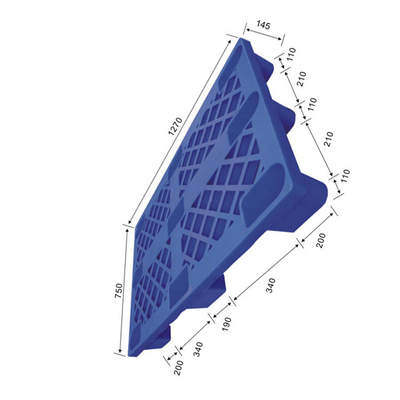 Palet Plastik HDPE Port Reusable 1270x750 Pegangan Ergonomis