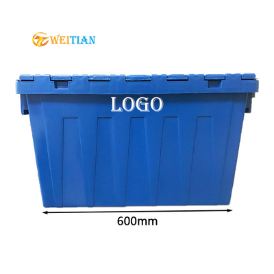 60L Kotak Pindah Plastik Dapat Digunakan Kembali Anti slip Hygien HDPE Load 50Kg