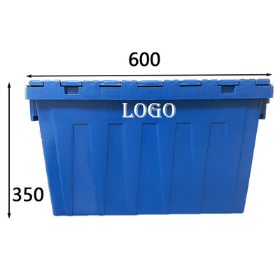 Kotak Pengiriman Plastik Besar Nestable HDPE Blue Load 50Kg Tempat Sampah yang Dapat Digunakan Kembali
