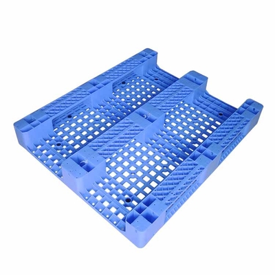 Grid Blue Ingle Sided Heavy Duty Nestable Pallet HDPE Tahan Dampak