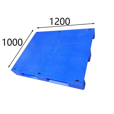 Palet Plastik Euro yang Diperkuat 1200 X 1000 Blue HDPE / PE Flat Heavy Duty
