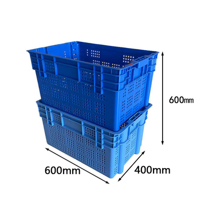 Krat Plastik Dapat Dilipat yang Dapat Dilipat 600 X 400 X 315mm Stackable Moving Crates