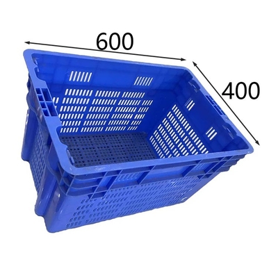 100% HDPE Dilipat Peti Plastik Bergerak 600 X 400 X 315mm Tugas Berat Tahan Lama