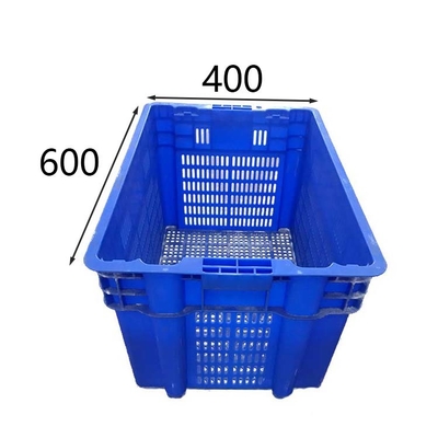 100% HDPE Dilipat Peti Plastik Bergerak 600 X 400 X 315mm Tugas Berat Tahan Lama
